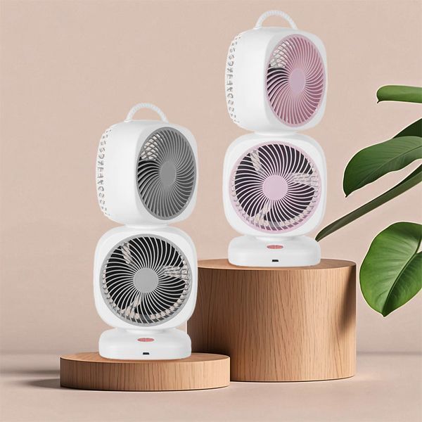 Вентилятор XHS-02 Square Fan&ndash;Dual подвійний 4000mAh (з вбуд. акум.) (37сm) 65062 фото