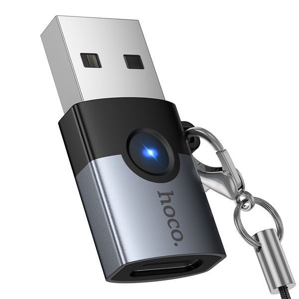 Переходник Hoco UA46B Victory USB3.0 male to Type-C female 66156 фото