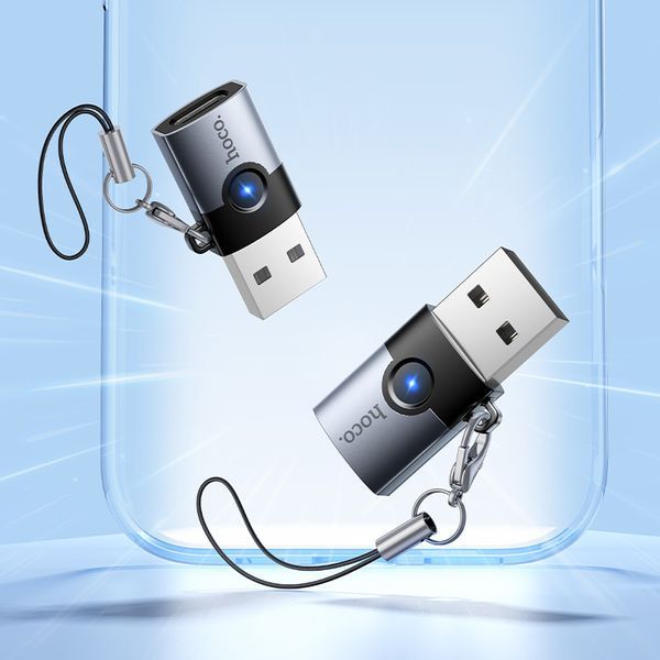 Переходник Hoco UA46B Victory USB3.0 male to Type-C female 66156 фото