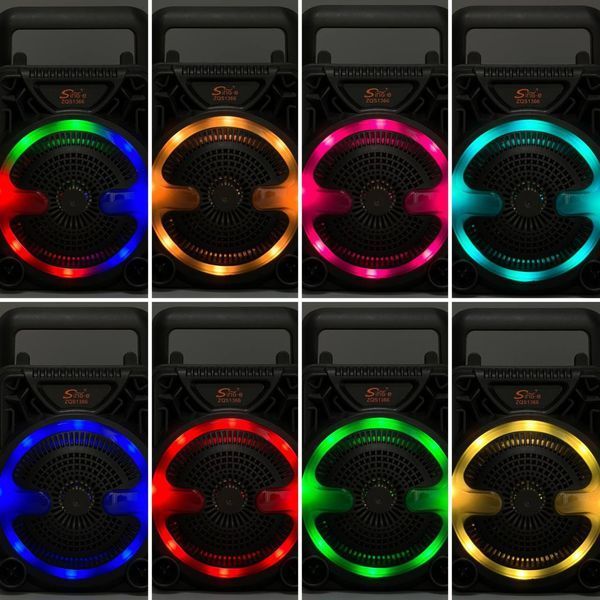 Колонка Sing-e ZQS1366 Mini RGB с микрофоном 8W, 1200mAh (16,1*11,9*10,0 см) 57784 фото