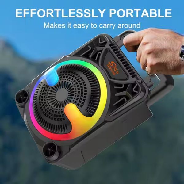 Колонка Sing-e ZQS1366 Mini RGB с микрофоном 8W, 1200mAh (16,1*11,9*10,0 см) 57784 фото