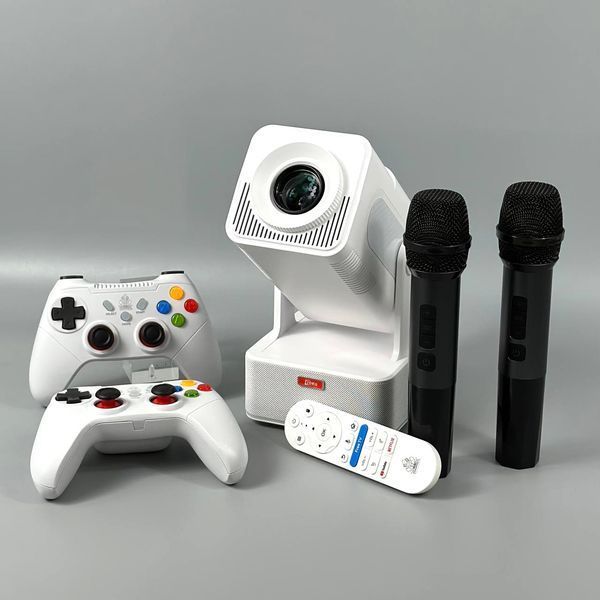 Проектор HCS350Plus 4in1 с игровой приставкой и караоке (Karaoke+Stereo, Android 14, 1920*1080P, 450 ANSI, Wi-Fi 6+Bluetooth 5.4) 65904 фото