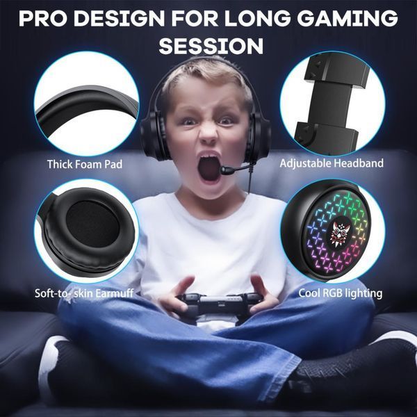 Наушники компьютерные Onikuma X7 Pro RGB с микрофоном 56040 фото
