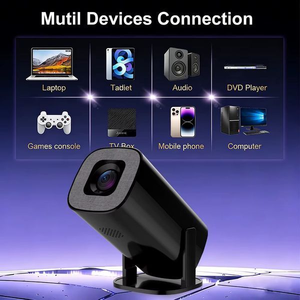Проектор HCS350 Mini U1 с игровой приставкой (Android 14, 1280*720P, 200 Lumen) 65909 фото