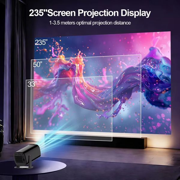 Проектор HCS350 Mini U1 с игровой приставкой (Android 14, 1280*720P, 200 Lumen) 65909 фото