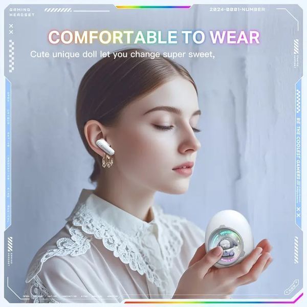 Беспроводные наушники Onikuma T302 KuKu-NiNi ENC Белый 56047 фото