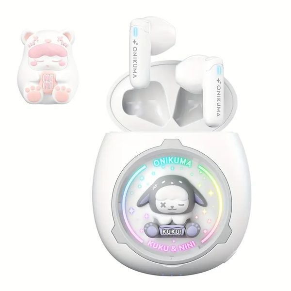 Беспроводные наушники Onikuma T302 KuKu-NiNi ENC Белый 56047 фото