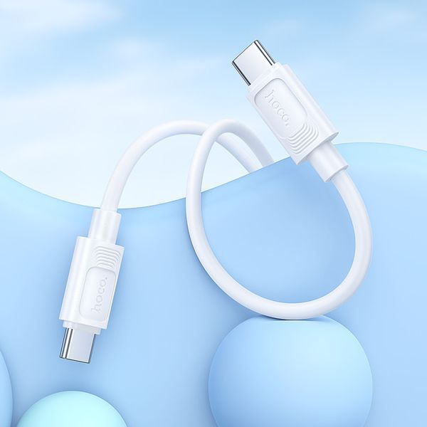 Data Cable Hoco X122 Benefit silicone Type-C to Type-C 60W 1m Чорний 61610 фото