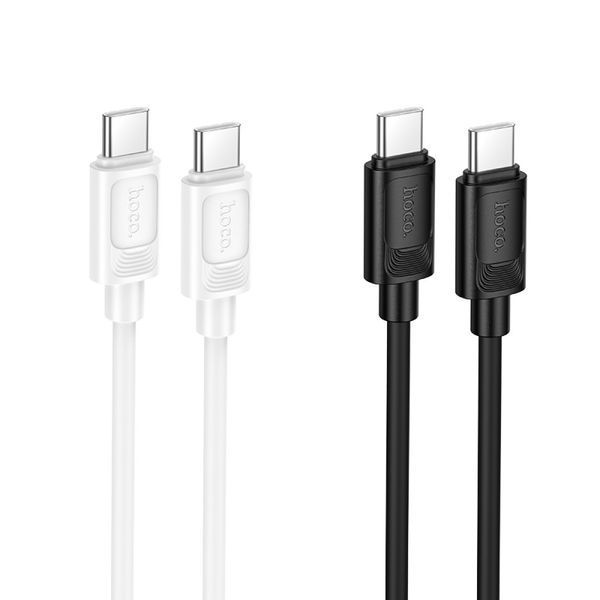 Data Cable Hoco X122 Benefit silicone Type-C to Type-C 60W 1m Чорний 61610 фото
