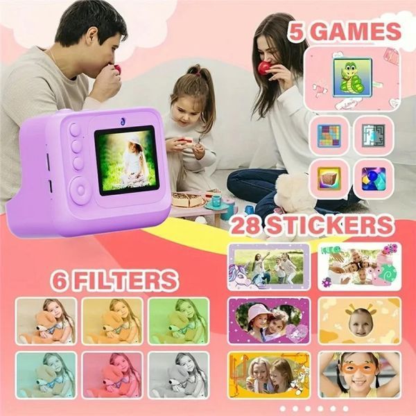 Дитяча фотокамера Polaroid Z12 з функцією друку та з фронтальною камерою Фіолетовий 52756 фото
