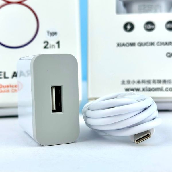 Мережевий зарядний пристрій Xiaomi Mi-08ES 2 in1 USB & data cadel Type-C 40662 фото