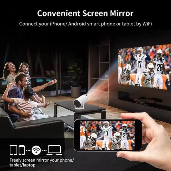 Проектор AMX100 (Android 12,120 lumen, Bluetooth+WiFi, 1280*720P) 60040 фото