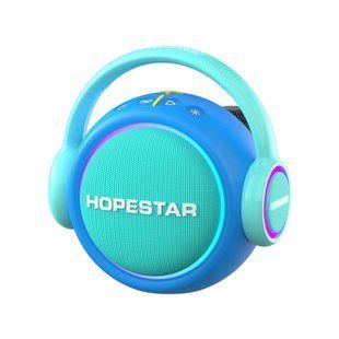 Колонка HOPESTAR S20 RGB з 2-ма мікрофонами 30W, 3600mAh (21,0*20,0*11,0 см) Голубой 65855 фото