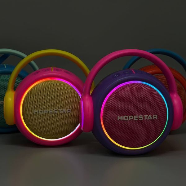 Колонка HOPESTAR S20 RGB з 2-ма мікрофонами 30W, 3600mAh (21,0*20,0*11,0 см) Блакитний 65855 фото