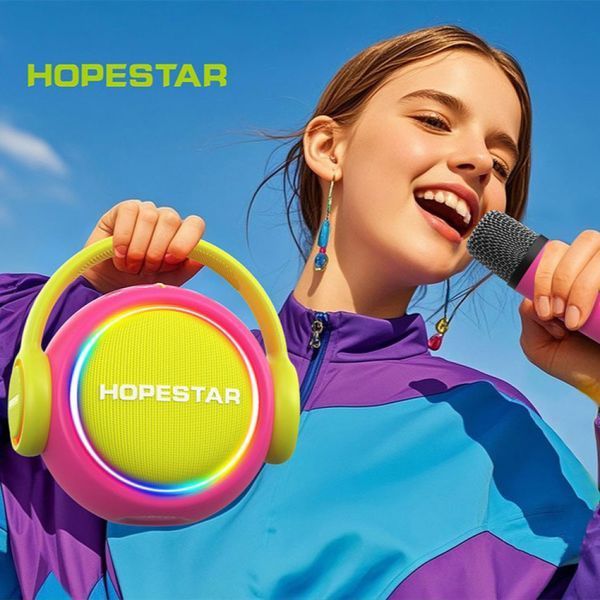 Колонка HOPESTAR S20 RGB з 2-ма мікрофонами 30W, 3600mAh (21,0*20,0*11,0 см) Блакитний 65855 фото