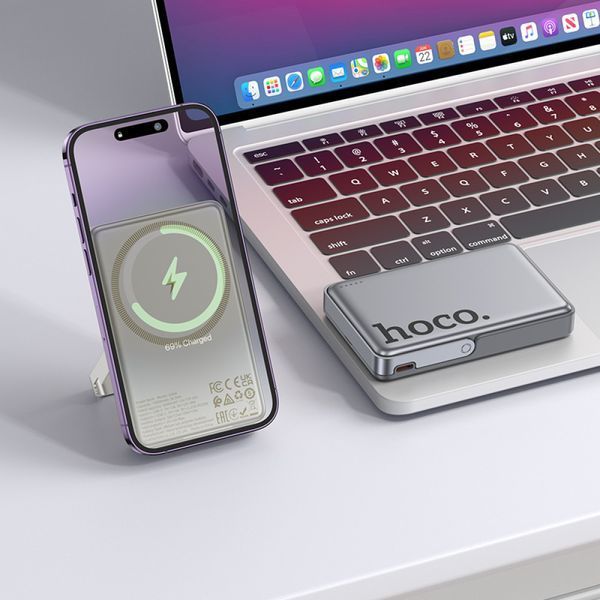 УМБ Power Bank Hoco Q36A Sunlight 10000mAh PD20W+QC3.0 с подставкой и беспроводной зарядкой 53959 фото