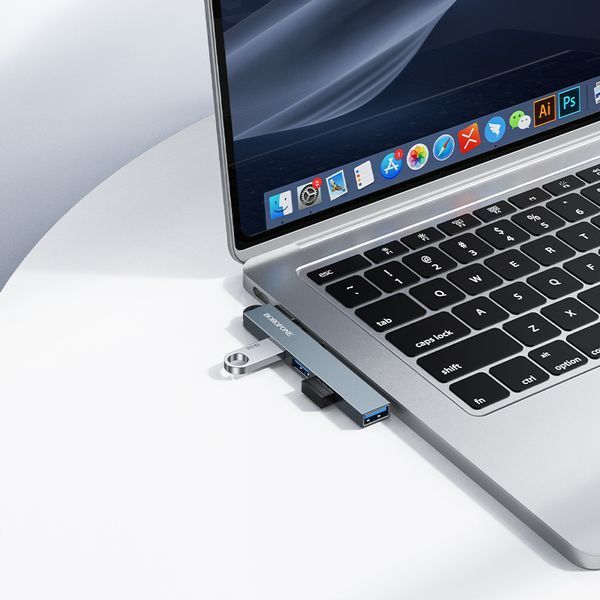 USB HUB Borofone FH1 4in1 (USB to USB2.0*3+USB3.0) 62658 фото