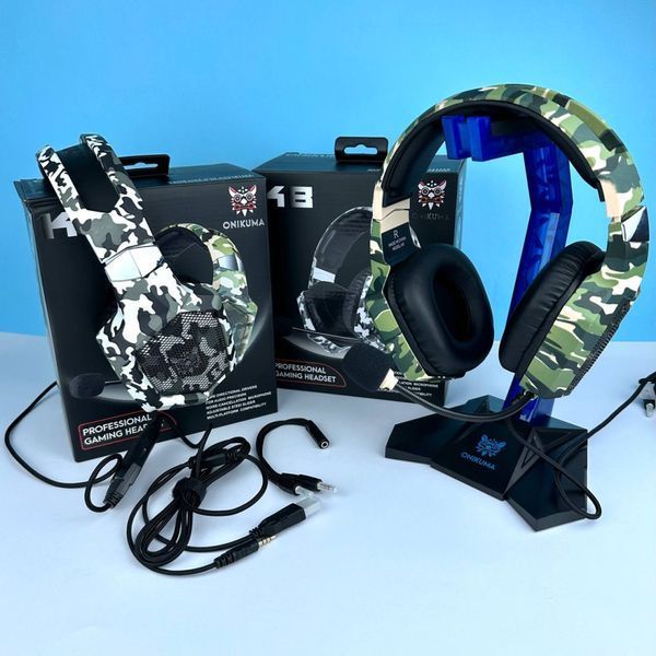 Навушники комп'ютерні Onikuma K8 Camouflage з мікрофоном RGB 27319 фото