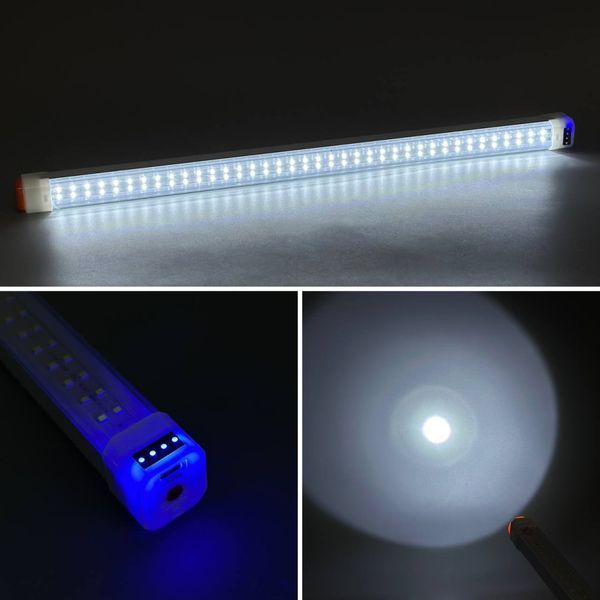 Светодиодная лампа HT-838 120W (2*1200mAh) 50cm (с фонариком и индикатором) 50553 фото