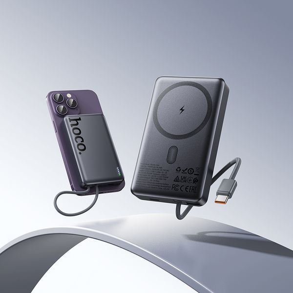 УМБ Power Bank Hoco Q44 Origen dual 10000mAh PD20W з бездротовою зарядкою (with cable Type-C) 59822 фото