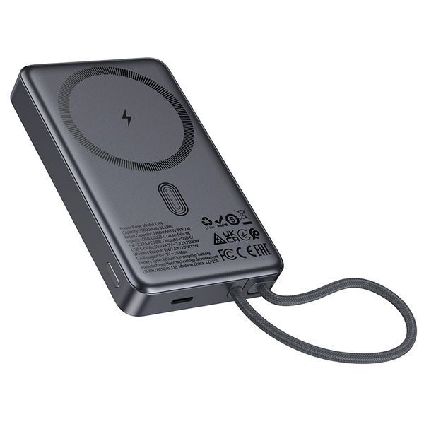 УМБ Power Bank Hoco Q44 Origen dual 10000mAh PD20W з бездротовою зарядкою (with cable Type-C) 59822 фото