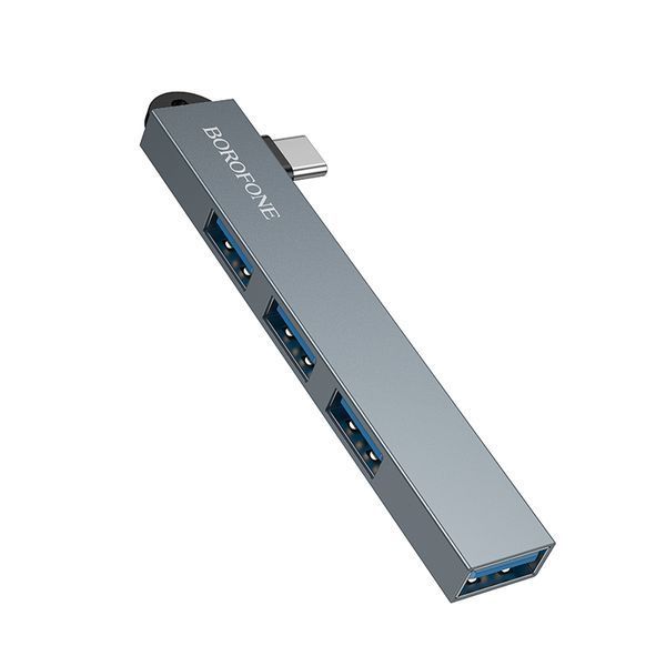 USB HUB Borofone FH1A 4in1 (Type-C to USB2.0*3+USB3.0) 62657 фото