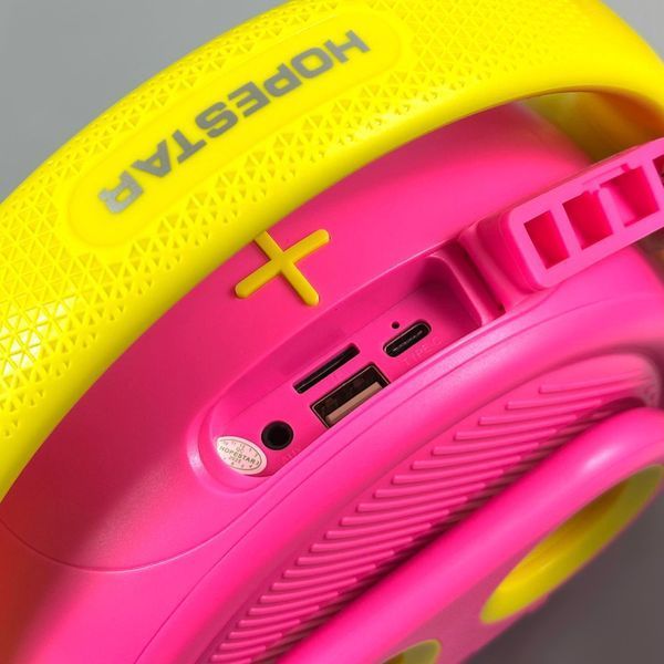 Колонка HOPESTAR S20 RGB з 2-ма мікрофонами 30W, 3600mAh (21,0*20,0*11,0 см) Розовый 65855-3 фото