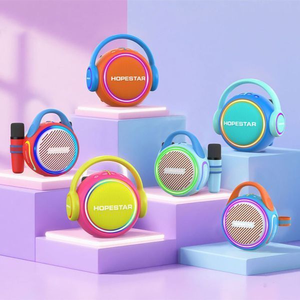 Колонка HOPESTAR S20 RGB з 2-ма мікрофонами 30W, 3600mAh (21,0*20,0*11,0 см) Розовый 65855-3 фото