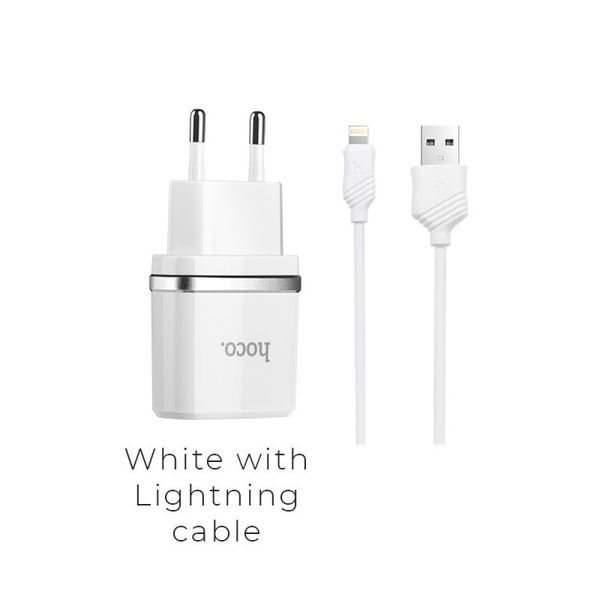 Мережевий зарядний пристрій Original Hoco C11 Lightning 1USB 1A 7599 фото