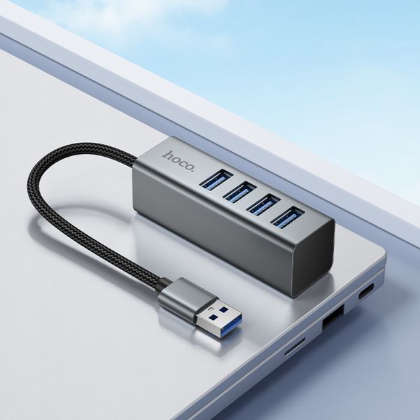 USB HUB Hoco HB1B 4in1 (USB to USB3.0*4) 63340 фото