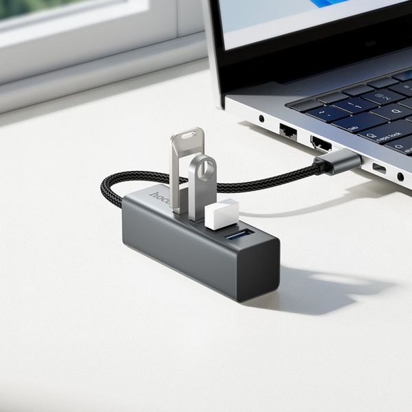 USB HUB Hoco HB1B 4in1 (USB to USB3.0*4) 63340 фото