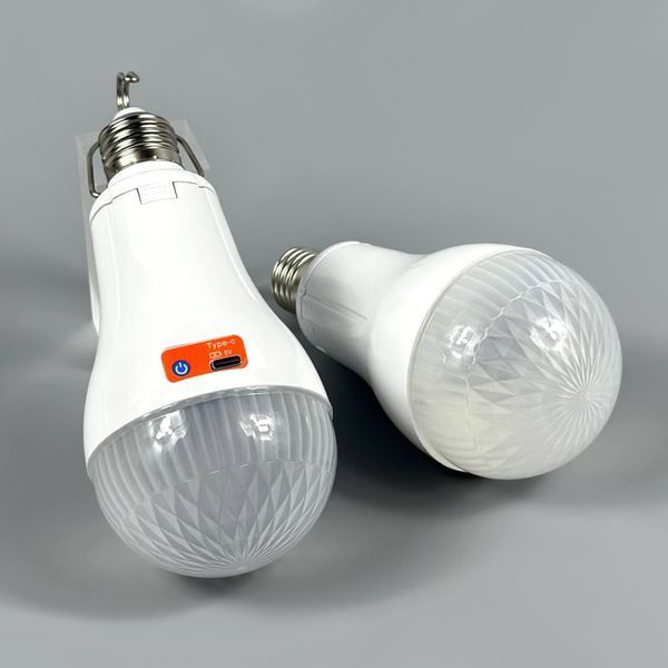 Светодиодная лампа для кемпинга LED HT-999 Bulb 20W (2 аккумулятора 18650, патрон, Type-C) 62886 фото