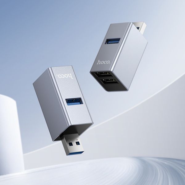 USB HUB Hoco HB54 3in1 (USB to USB2.0*2+USB3.0) 64237 фото