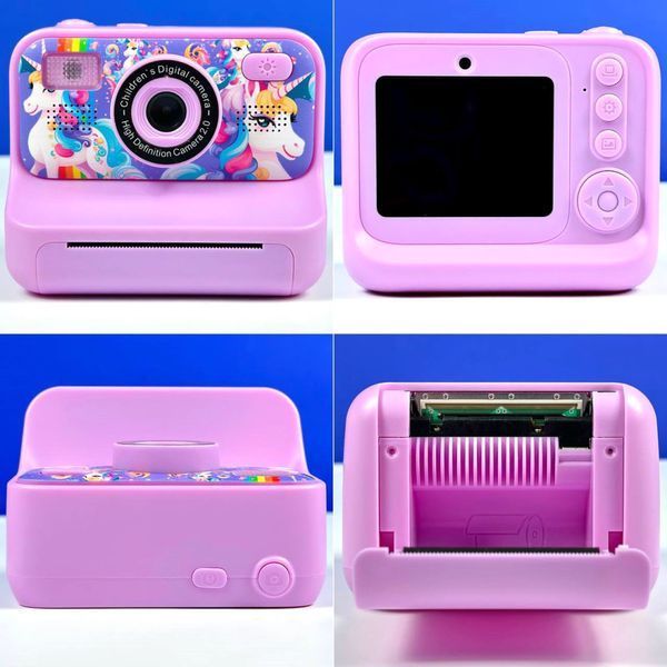 Дитяча фотокамера Polaroid Z12 з функцією друку та з фронтальною камерою Рожевий 52756-1 фото