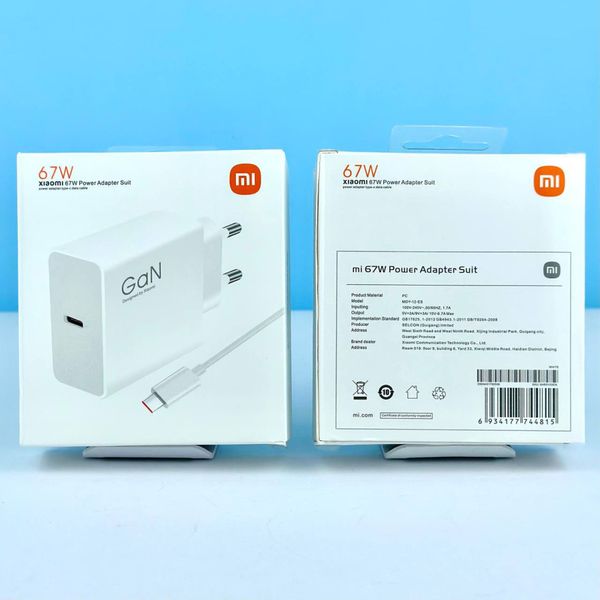 Мережевий зарядний пристрій Xiaomi MDY-12-EF 67W Gan 2 in1 USB-C & data cadel Type-C to Type-C 40660 фото