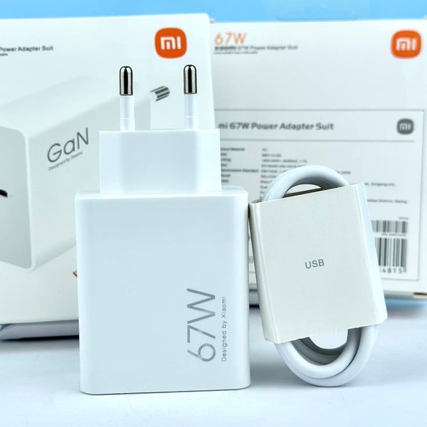 Мережевий зарядний пристрій Xiaomi MDY-12-EF 67W Gan 2 in1 USB-C & data cadel Type-C to Type-C 40660 фото