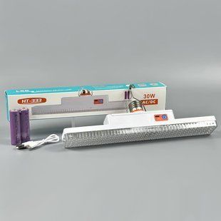 Светодиодная лампа для кемпинга LED HT-333 30W (2 аккумулятора 18650, патрон, Type-C) (30см) 62885 фото