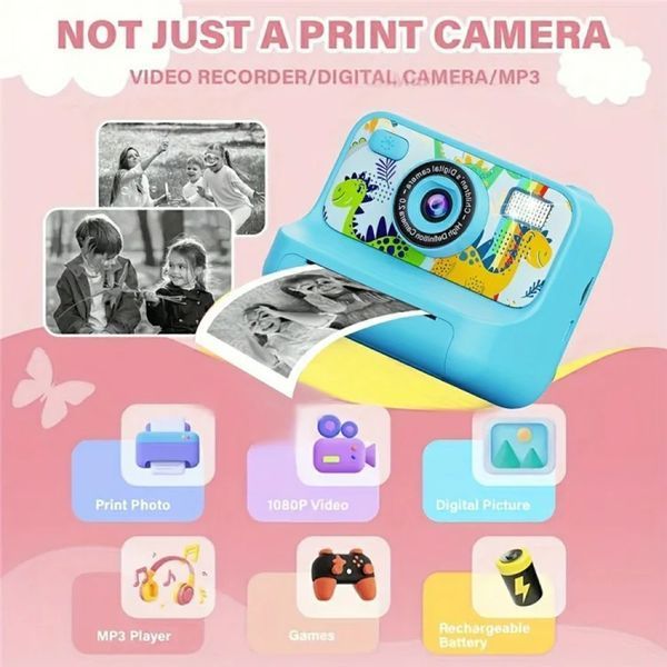 Дитяча фотокамера Polaroid Z12 з функцією друку та з фронтальною камерою Блакитний 52756-2 фото
