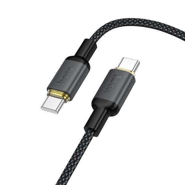 Data Cable Hoco X128 Benefit Type-C to Type-C 60W 1m Чорний 67141 фото