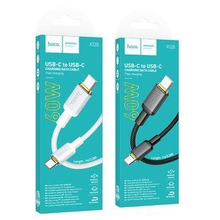 Data Cable Hoco X128 Benefit Type-C to Type-C 60W 1m Білий 67141-1 фото