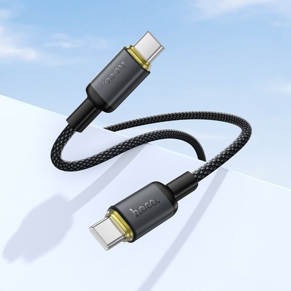 Data Cable Hoco X128 Benefit Type-C to Type-C 60W 1m Білий 67141-1 фото