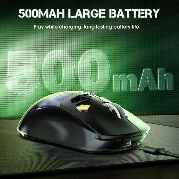 Мишка Games Onikuma CW930 RGB 3 режими (2.4G+дротовий+Bluetooth) (DPI:800-3600) 67582 фото