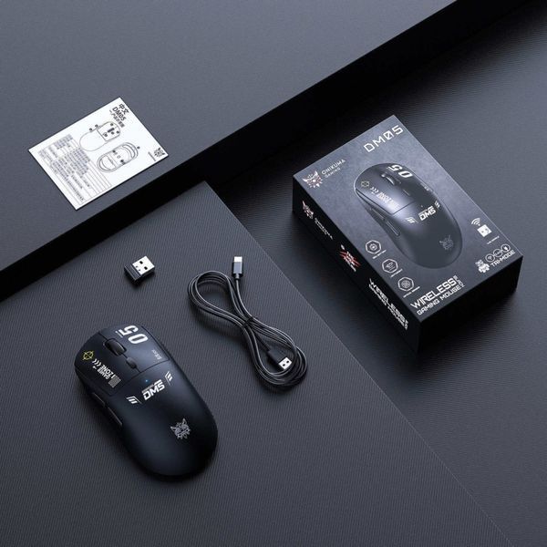 Мишка Games Onikuma DM05 3 режими (2.4G+дротовий+Bluetooth) (DPI:400-3200) 67584 фото